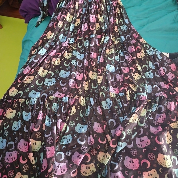 Rainbow Cat Magic Warp Maxi Dress - Picture 6 of 7